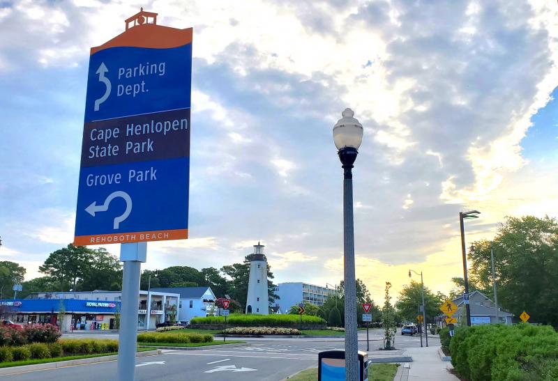 This sign at the Rehoboth Avenue entrance Rehoboth Beach tells folks how to navigate the circle.